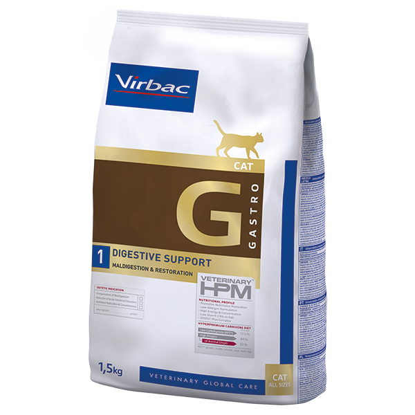 HPM Virbac Gastrointestinal para Gatos - 1,5 kg